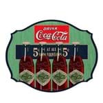 Placa de Parede em MDF Coca-Cola Four Bottles Colorido