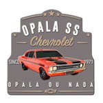 Placa de Parede Metal Recortada Opala 1971 Prata