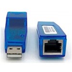 Placa de Rede USB = Conversor USB / Rj45 Azul