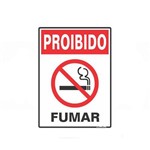 Placa de Sinalização em Pvc Proibido Fumar - Sinalize