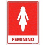 Placa de Sinalização em Pvc Sanitário Feminino - Sinalize
