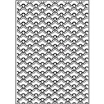 Placa de Textura Emboss 10,6x15 Cm - Modelo Leque