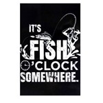 Placa Decorativa 05 Fish Clock - 20 X 30 Cm
