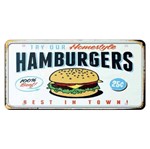 Placa Decorativa 15x30cm Hamburgers Lpd-035 - Litocart