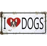 Placa Decorativa 15x30cm I Love Dogs Lpd-056 - Litocart