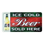 Placa Decorativa 15x30cm Ice Cold Beer Sold Here LPD-031 - Litocart