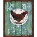 Placa Decorativa 24,5x19,5cm Farm Fresh Eggs Lpmc-069 - Litocart
