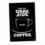 Placa Decorativa 24x16 Dark Side Coffee Preta