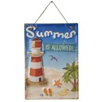 Placa Decorativa Beach Summer Colorido
