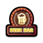 Placa Decorativa - Beer Bar - Vintro Decor - 29x27cm