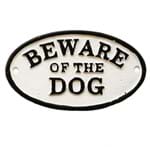 Placa Decorativa Beware Of The Dog 10 Cm X 17 Cm