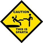 Placa Decorativa: Caution, This Is Sparta