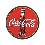 Placa Decorativa Coca Cola Garrafa Redonda
