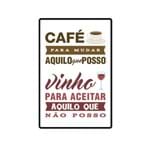 Placa Decorativa de MDF Modelo Café e Vinho - Finecasa DIVERSOS