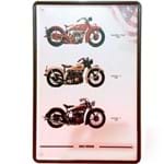 Placa Decorativa de Metal Evolução Harley Davidson 30 X 20 Cm