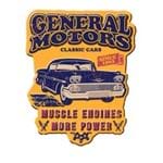 Placa Decorativa de Metal Recortada Muscle Engines GM Chevrolet