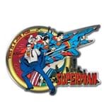 Placa Decorativa de Metal Recortada Super Homem Transformacao DC Comics