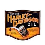 Placa Decorativa em MDF Formato Moto Harley Davidson Oil