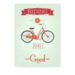 Placa Decorativa em MDF Riding My Bike Bicileta