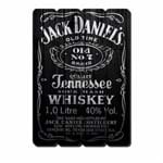 Placa Decorativa em MDF Ripado Whisky Jack Daniels Rotulo