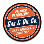 Placa Decorativa - Gas & Oil- Vintro Decor - 52x52cm