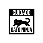 Placa Decorativa - Gato Ninja - Legião Nerd