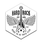 Placa Decorativa- Hard Rock- Vintro Decor - 28x33cm