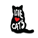 Placa Decorativa- Love Cat- Vintro Decor - 38x46cm