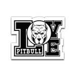 Placa Decorativa- Love Pitbull- Vintro Decor - 31x25cm