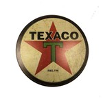 Placa Decorativa Mdf 35x35 Personalizado Logo Texaco Vintage