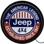 Placa Decorativa MDF com LED Redondo Jeep