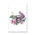Placa Decorativa MDF Floral Camera