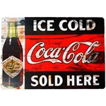 Placa Decorativa Mdf Ice Cold Coca Cola Sold Here