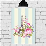 Placa Decorativa MDF Torre Eiffel Retrô