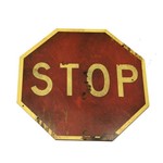 Placa Decorativa Mdf Trânsito Sinal de Pare Stop Vermelho
