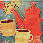 Placa Decorativa Metal Coffe Java