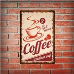 Placa Decorativa Mod. 50 - Coffe Retro Ferrugem