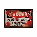 Placa Decorativa Mod. 38 - Zombie Zone