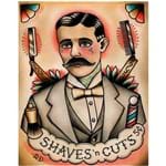 Placa Decorativa para Barbearias Quyen Dihn Shaves And Cuts