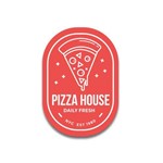 Placa Decorativa - Pizza House- Vintro Decor - 35x50cm