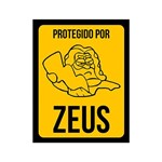 Placa Decorativa - Protegido por Zeus - Legião Nerd