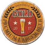 Placa Decorativa Redonda - Gold 29x29cm - Cia Laser
