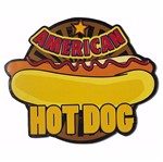 Placa Decorativa 32x21,5cm American Hot Dog LPQM-029 - Litocart