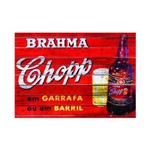 Placa em Mdf - Brahma Chopp Garrava ou Barril - 28x21cm