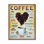 Placa em Mdf - Coffee - 28x21cm