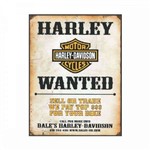 Placa em Mdf - Harley Wanted