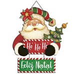 Placa em MDF Natal Litoarte DHN-029 46x26,3cm Papai Noel