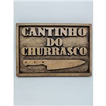 Placa Entalhada Cantinho do Churrasco Recorte Mdf 18mm