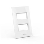 Placa Espelho Beleze 2x4" 2 Modulos Distan Branca