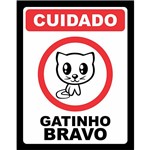 Placa Gatinho Bravo - Legião Nerd